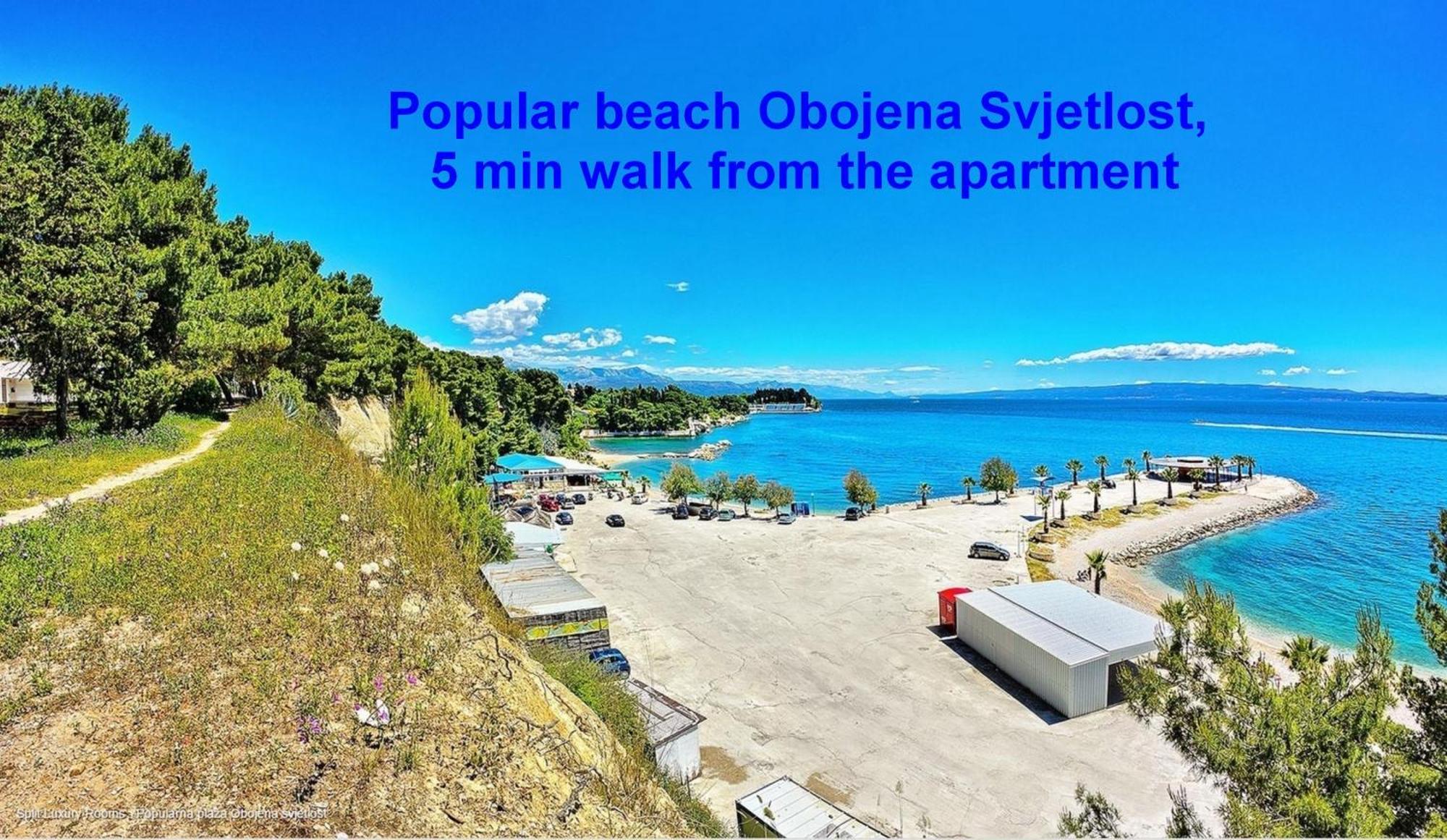 Beachfront Apartment Drazen, With Garden And Parking Сплит Екстериор снимка
